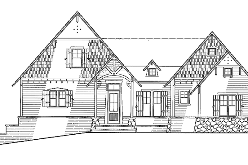 Home Plan - Exterior - Rear Elevation for Traditional House Plan #54-256 - 4 bed, 3.5 bath