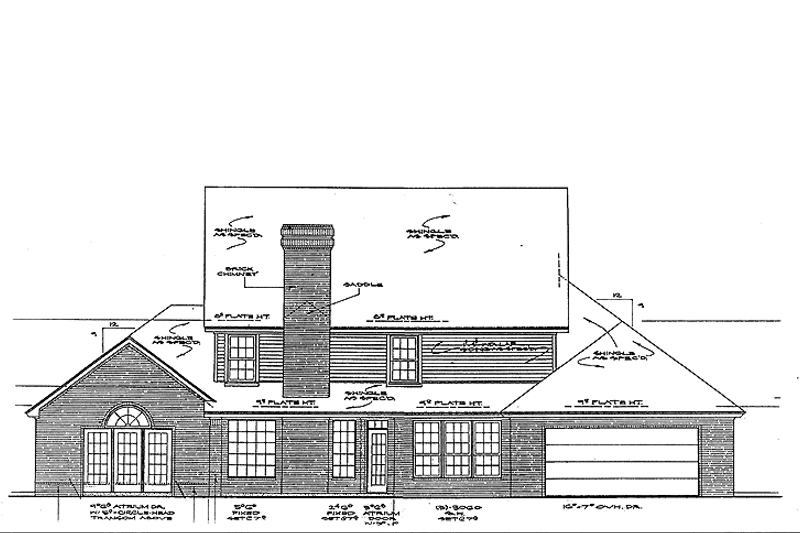 Dream House Plan - Exterior - Rear Elevation for Classical House Plan #310-1151 - 4 bed, 3.5 bath