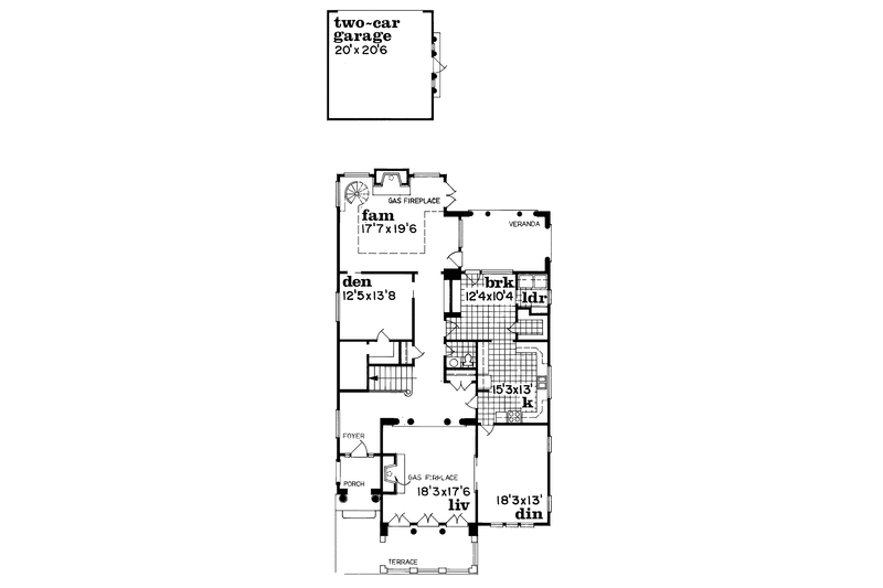 Dream House Plan - Floor Plan - Main Floor for Mediterranean House Plan #47-1050 - 4 bed, 4.5 bath