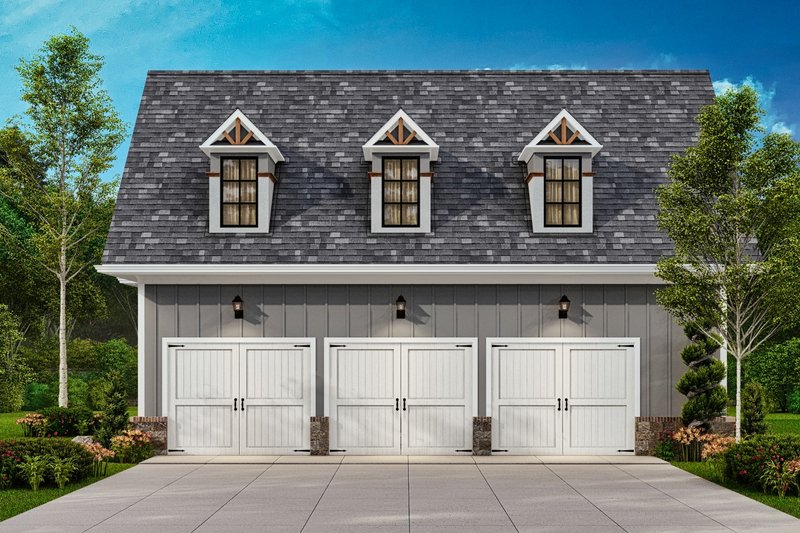 Dream House Plan - Modern Exterior - Front Elevation Plan #54-579