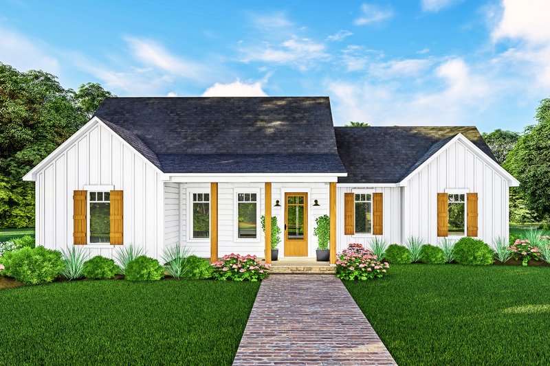 Dream House Plan - Farmhouse Exterior - Front Elevation Plan #406-9667