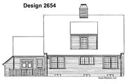 Colonial Style House Plan - 3 Beds 2.5 Baths 1996 Sq/Ft Plan #72-682 Exterior 