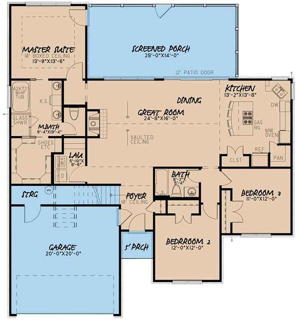 House Plan Design - European Floor Plan - Main Floor Plan #17-3409