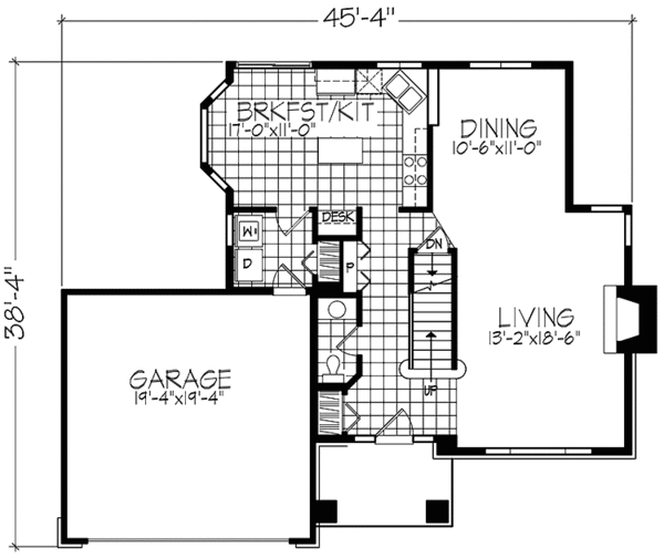 House Plan Design - Prairie Floor Plan - Main Floor Plan #320-1083