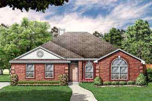 Southern Exterior - Front Elevation Plan #84-227