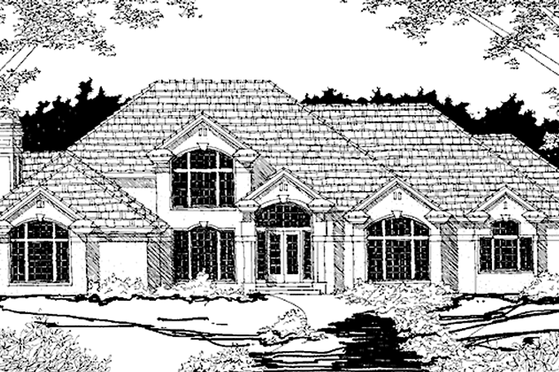 Architectural House Design - Country Exterior - Front Elevation Plan #1007-35