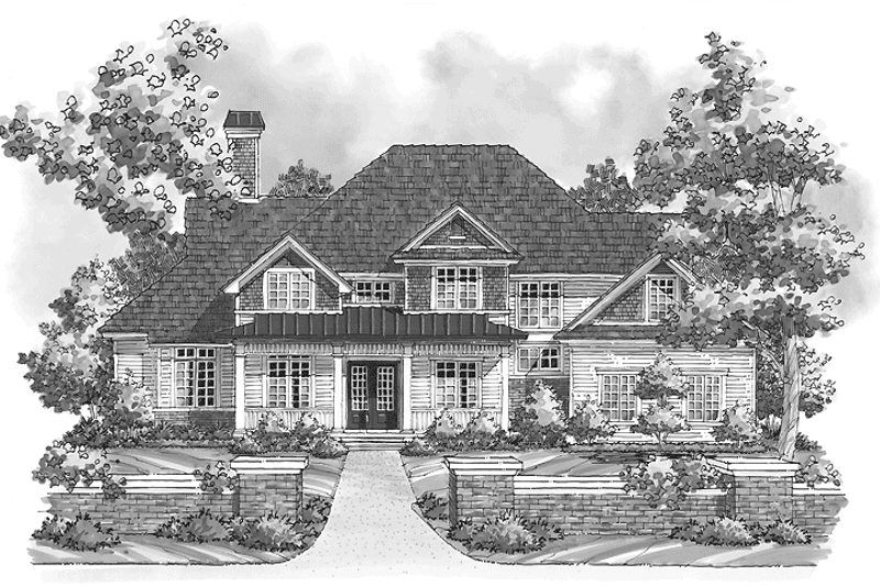 Home Plan - Exterior - Front Elevation 3 for Colonial House Plan #930-228 - 3 bed, 3 bath