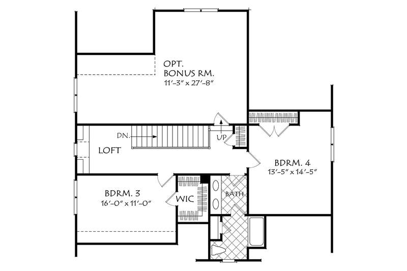 Architectural House Design - Floor Plan - Upper Floor for Traditional House Plan #927-971 - 4 bed, 3 bath