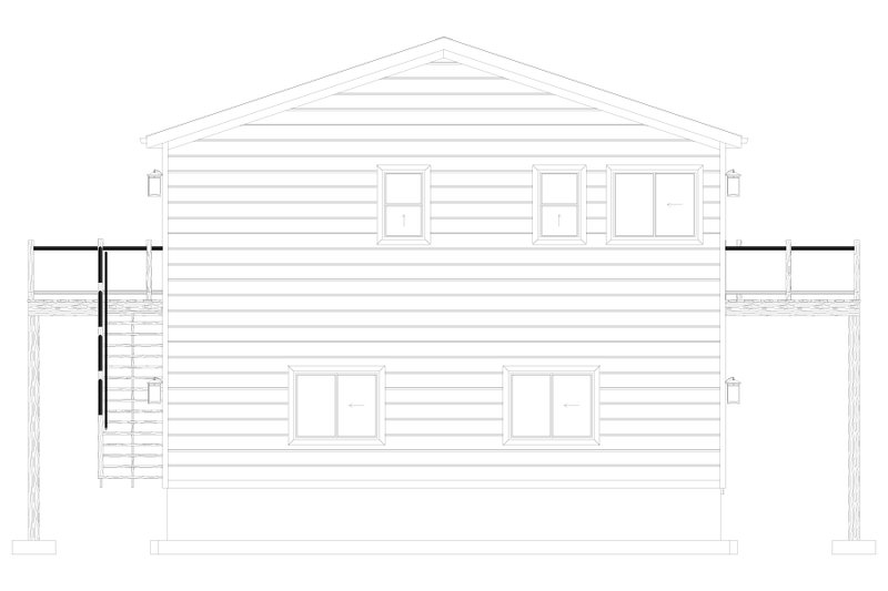 Home Plan - Exterior - Rear Elevation 1 for Barndominium House Plan #1060-398 - 3 bed, 3 bath
