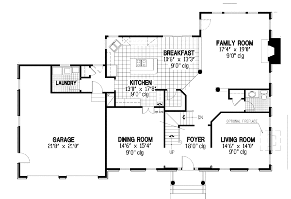 Home Plan - Classical Floor Plan - Main Floor Plan #953-87