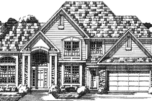 Architectural House Design - European Exterior - Front Elevation Plan #1001-59