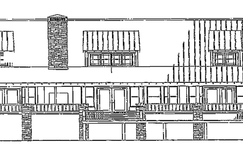 House Blueprint - Exterior - Rear Elevation for Country House Plan #17-3266 - 5 bed, 3 bath