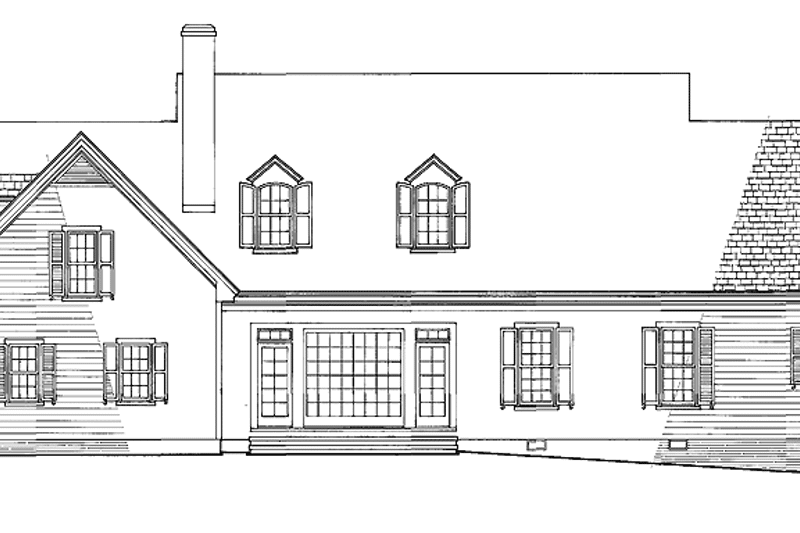 Home Plan - Exterior - Rear Elevation for Classical House Plan #137-298 - 4 bed, 3 bath