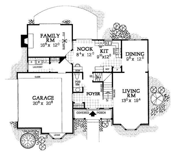 House Design - Country Floor Plan - Main Floor Plan #72-1078