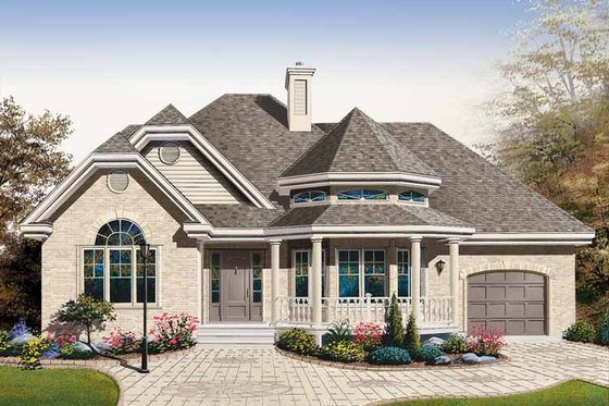 Exterior - Front Elevation 3 for Country House Plan #23-2401 - 2 bed, 1 bath