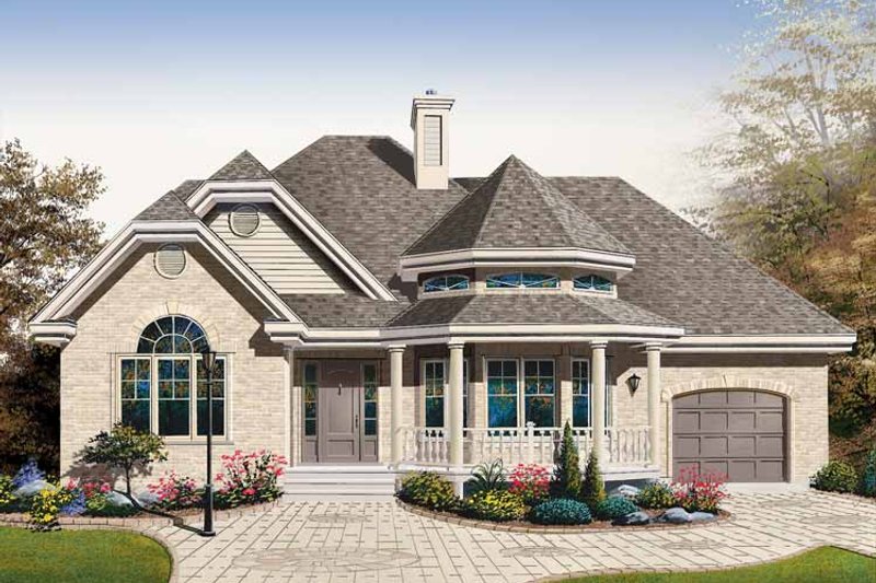 Dream House Plan - Exterior - Front Elevation 3 for Country House Plan #23-2401 - 2 bed, 1 bath