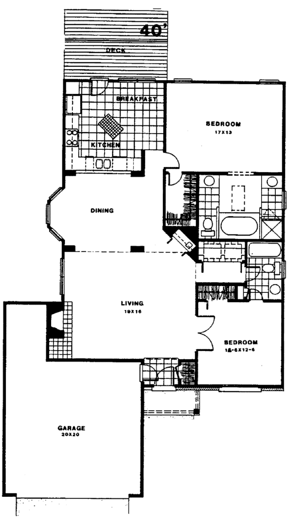 House Plan Design - Ranch Floor Plan - Main Floor Plan #30-315