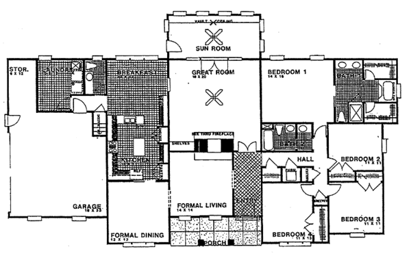 Home Plan - European Floor Plan - Main Floor Plan #30-261