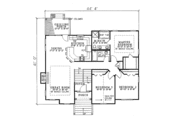 European Style House Plan - 3 Beds 3 Baths 1596 Sq/Ft Plan #17-301 