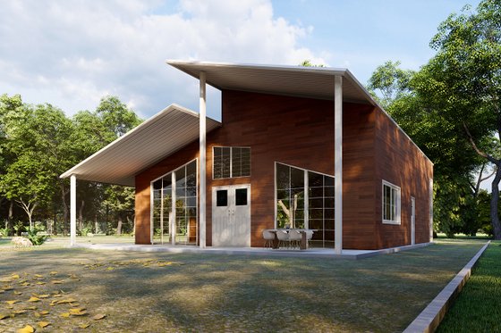 Exterior - Other Elevation 7 for Barndominium House Plan #1107-1 - 2 bed, 2 bath