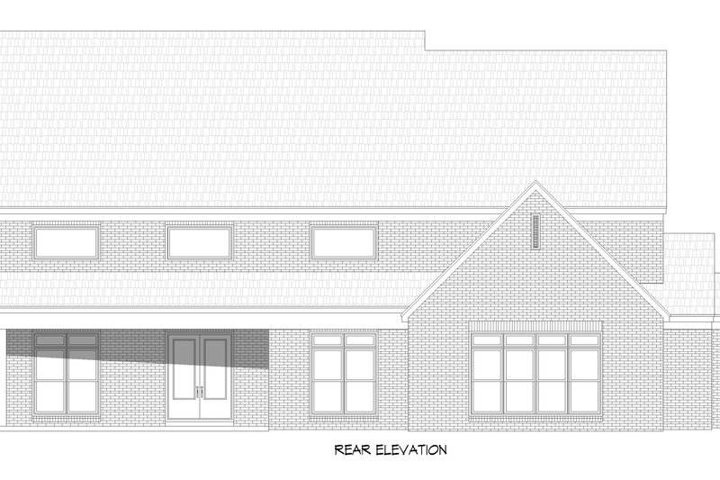 House Design - Exterior - Rear Elevation for Country House Plan #932-1451 - 5 bed, 4.5 bath