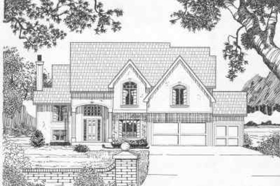 Exterior - Front Elevation for Traditional House Plan #6-150 - 4 bed, 3.5 bath