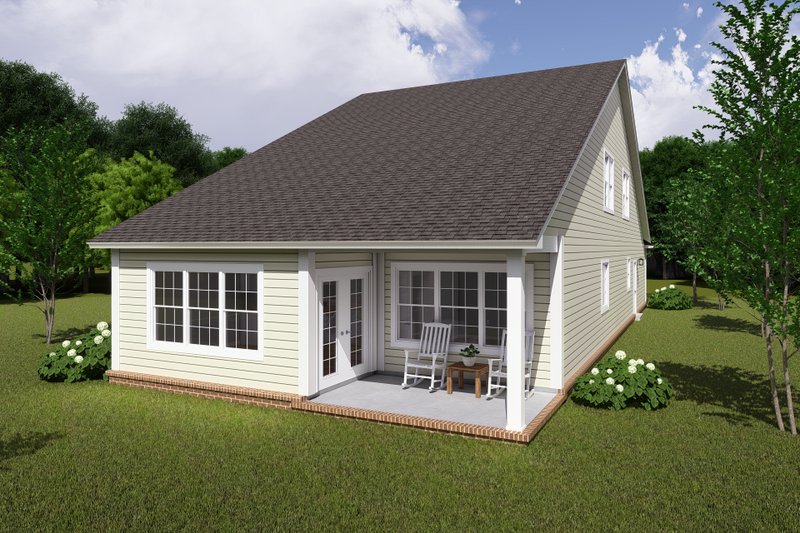 Home Plan - Exterior - Rear Elevation for Traditional House Plan #513-2205 - 3 bed, 2.5 bath