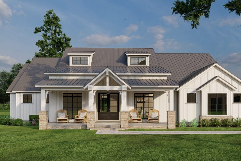 House Blueprint - Farmhouse Exterior - Front Elevation Plan #923-346