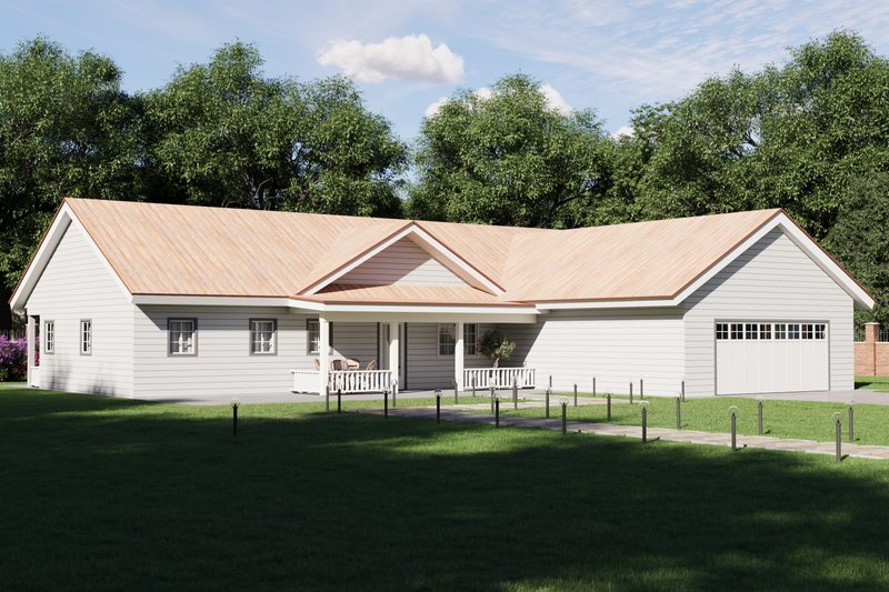 House Blueprint - Exterior - Front Elevation 3 for Farmhouse House Plan #1106-181 - 3 bed, 2.5 bath