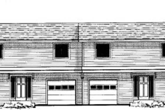 Exterior - Front Elevation for Traditional House Plan #303-381 - 2 bed, 2 bath