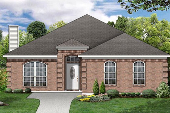 Exterior - Front Elevation for Traditional House Plan #84-310 - 3 bed, 2 bath