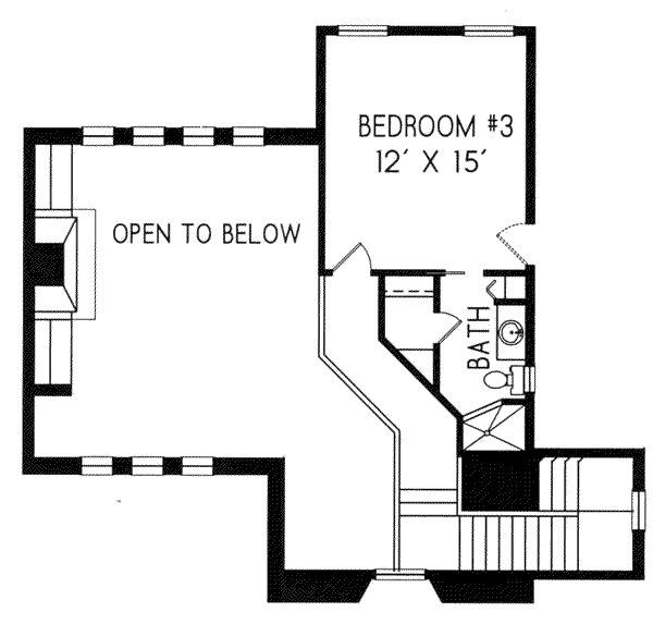 Mediterranean Floor Plan - Upper Floor Plan #76-109