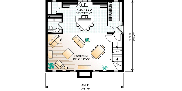 Architectural House Design - Modern Floor Plan - Main Floor Plan #23-2029