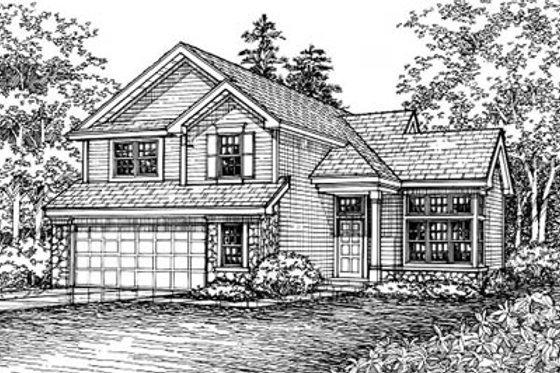 Exterior - Front Elevation for Traditional House Plan #50-148 - 5 bed, 3 bath