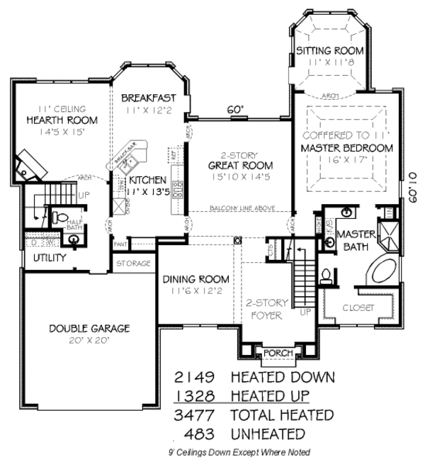 European Floor Plan - Main Floor Plan #424-331