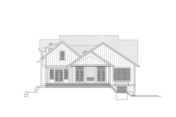Exterior - Rear Elevation for Farmhouse House Plan #1086-14 - 4 bed, 3.5 bath