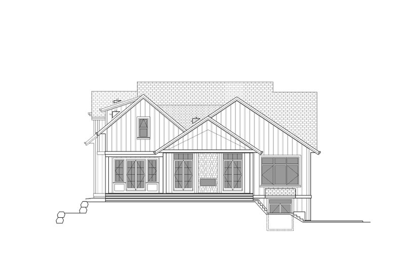 Home Plan - Exterior - Rear Elevation for Farmhouse House Plan #1086-14 - 4 bed, 3.5 bath