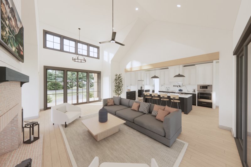 Dream House Plan - Interior - Family Room 1 for Farmhouse House Plan #1074-84 - 4 bed, 3.5 bath