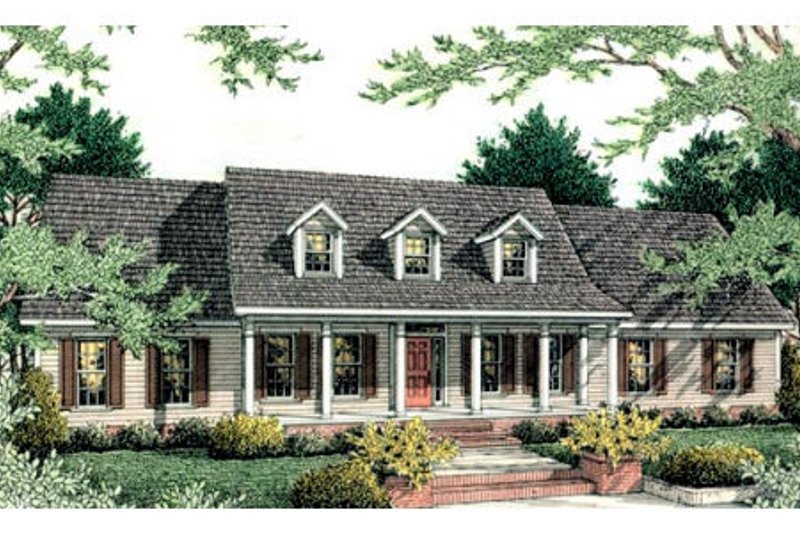 Dream House Plan - Country Exterior - Front Elevation Plan #406-134
