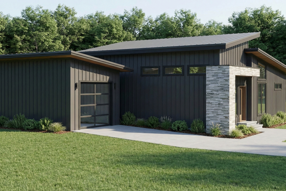 Exterior - Other Elevation 2 for Modern House Plan #923-451 - 3 bed, 2 bath