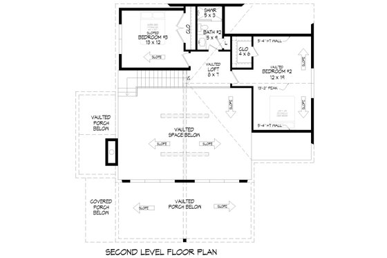 Floor Plan - Upper Floor for Country House Plan #932-1254 - 3 bed, 4.5 bath