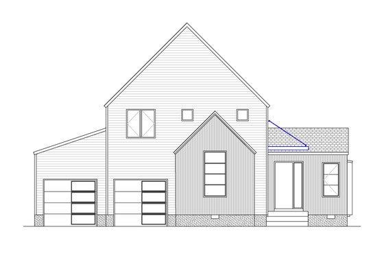 Exterior - Front Elevation 5 for Contemporary House Plan #1080-14 - 4 bed, 2.5 bath