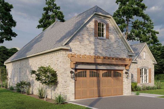 Exterior - Front Elevation 4 for European House Plan #17-2483 - 3 bed, 2 bath