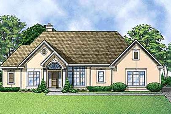 Exterior - Front Elevation for Traditional House Plan #67-319 - 4 bed, 3 bath