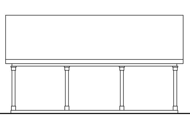 Home Plan - Exterior - Rear Elevation 1 for Traditional House Plan #124-1049, 0 bath