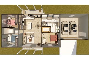 Floor Plan - Other Floor for Farmhouse House Plan #44-272 - 3 bed, 2 bath