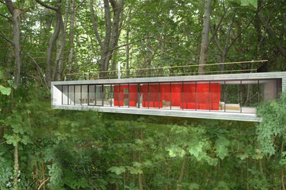 Exterior - Front Elevation for Modern House Plan #520-4 - 1 bed, 1 bath