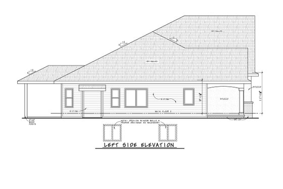 Exterior - Other Elevation for Traditional House Plan #20-2344 - 3 bed, 2.5 bath