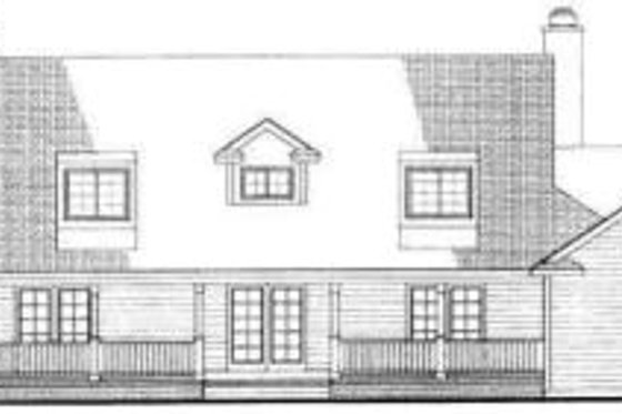 Exterior - Rear Elevation for Southern House Plan #72-453 - 4 bed, 3 bath