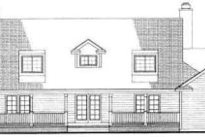 Home Plan - Exterior - Rear Elevation for Southern House Plan #72-453 - 4 bed, 3 bath